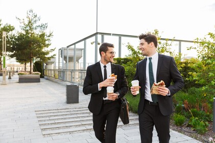 Instead of sitting for lunch, consider walking, if you have a light meal on hand. (Shutterstock) Instead of sitting for lunch, consider walking, if you have a light meal on hand. (Shutterstock)