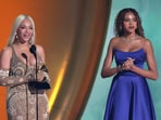 Beyonce accepts the award for album of the year for "COWBOY CARTER during the 67th annual Grammy Awards on Sunday, Feb. 2, 2025, in Los Angeles. Blue Ivy Carter looks on from right.(AP Photo/Chris Pizzello)