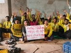 Blinkit gig workers went on a strike in Varanasi this weekend Blinkit gig workers went on a strike in Varanasi this weekend