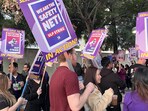 Los Angeles County workers picket outside of the Los Angeles General Medical Center after walking off the job Monday, April 28, 2025, in Los Angeles. (AP Photo/Jaimie Ding) Los Angeles County workers picket outside of the Los Angeles General Medical Center after walking off the job Monday, April 28, 2025, in Los Angeles. (AP Photo/Jaimie Ding)