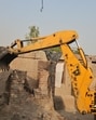 Officials said the construction stood on one bigha of panchayat land. (HT Photo)