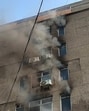 The incident took place at a seven-storey commercial building on Monday afternoon, and the fire department rushed 10 fire tenders to the spot following a call received around 3.15pm. (Sakib Ali/HT Photo) The incident took place at a seven-storey commercial building on Monday afternoon, and the fire department rushed 10 fire tenders to the spot following a call received around 3.15pm. (Sakib Ali/HT Photo)