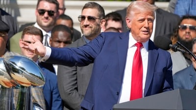 Trump engages with journalists privately, despite negative public remarks. He appears more relaxed in his second term, praising media figures like Bezos and Zuckerberg. AP/PTI (AP)