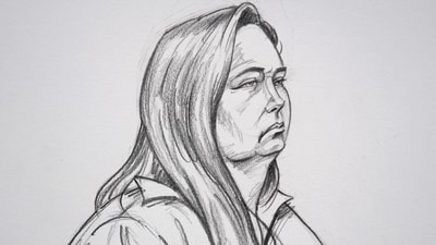 A handout sketch received from the Supreme Court of Victoria showing Erin Patterson. (AFP) A handout sketch received from the Supreme Court of Victoria showing Erin Patterson. (AFP)