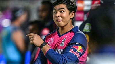 Vaibhav Suryavanshi gestures at the end of the IPL match between Rajasthan Royals and Gujarat Titans in Jaipur (AFP) Vaibhav Suryavanshi gestures at the end of the IPL match between Rajasthan Royals and Gujarat Titans in Jaipur (AFP)
