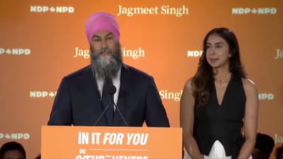 The defeat marked a dramatic fall for Jagmeet Singh, who had won a decisive victory in 2017 to become NDP leader. (X/@JarrydJaeger) The defeat marked a dramatic fall for Jagmeet Singh, who had won a decisive victory in 2017 to become NDP leader. (X/@JarrydJaeger)