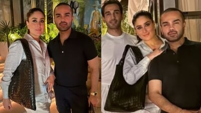 Kareena Kapoor Khan photographed with Pakistani designer Faraz Manan in Dubai