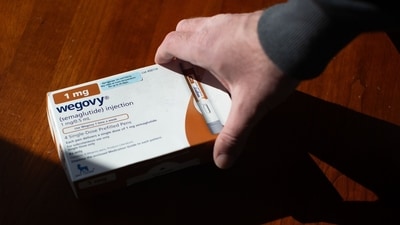 A package of Wegovy injection pens arranged in Waterbury, Vermont, US, on Monday, April 28, 2025. Novo Nordisk A/S is following in rival Eli Lilly & Co.�s footsteps by selling its hit weight-loss drug Wegovy directly to US patients at a discount. Photographer: Shelby Knowles/Bloomberg (Bloomberg) A package of Wegovy injection pens arranged in Waterbury, Vermont, US, on Monday, April 28, 2025. Novo Nordisk A/S is following in rival Eli Lilly & Co.�s footsteps by selling its hit weight-loss drug Wegovy directly to US patients at a discount. Photographer: Shelby Knowles/Bloomberg (Bloomberg)