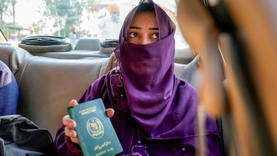 Asma, a Pakistani national married in India and who was on a visit to her home country, speaks to the media upon returning to India, after NORI (No Obligation to Return to India) visas were issued to 70 Pakistani citizens to cross over to India, at the Attari-Wagah Integrated Check-Post near Amritsar, on April 28, 2025. (PTI) Asma, a Pakistani national married in India and who was on a visit to her home country, speaks to the media upon returning to India, after NORI (No Obligation to Return to India) visas were issued to 70 Pakistani citizens to cross over to India, at the Attari-Wagah Integrated Check-Post near Amritsar, on April 28, 2025. (PTI)