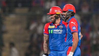 DC especially seemed to be on top during Du Plessis' partnership with Axar Patel. The pair put up a partnership of 76 runs in 42 balls.&nbsp; (PTI)