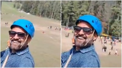 As the tourist, identified as Rishi Bhatt, begins ziplining, the operator chants “Allahhu Akbar” three times before releasing him. (X/@kathiyawadiii) As the tourist, identified as Rishi Bhatt, begins ziplining, the operator chants “Allahhu Akbar” three times before releasing him. (X/@kathiyawadiii)