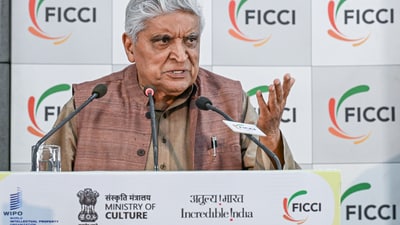 Screenwriter and lyricist Javed Akhtar speaks during the World Intellectual Property Day 2025 celebrations themed IP and music: Feel the beat of IP, (Jitender Gupta/ANI) Screenwriter and lyricist Javed Akhtar speaks during the World Intellectual Property Day 2025 celebrations themed IP and music: Feel the beat of IP, (Jitender Gupta/ANI)