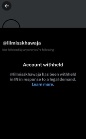 The other account in question is withheld. The other account in question is withheld.