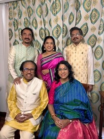 Violinist-composer Dr L Subramaniam with wife Kavita Krishnamurti, his song and daughters Violinist-composer Dr L Subramaniam with wife Kavita Krishnamurti, his song and daughters