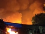 The blaze, which erupted around 8.55 pm, has since been brought under control. The blaze, which erupted around 8.55 pm, has since been brought under control.
