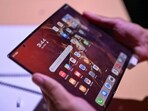 Samsung is expected to unveil its first tri-fold smartphone, which could be called the Galaxy G Fold. (Representative image) Samsung is expected to unveil its first tri-fold smartphone, which could be called the Galaxy G Fold. (Representative image)