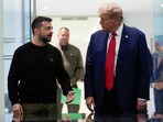 President Donald Trump meets with Ukraine's President Volodymyr Zelensky at Trump Tower.