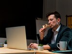 It's easy to binge on unhealthy food while you are working but the long-term repercussions on your health are deadly. It's easy to binge on unhealthy food while you are working but the long-term repercussions on your health are deadly.