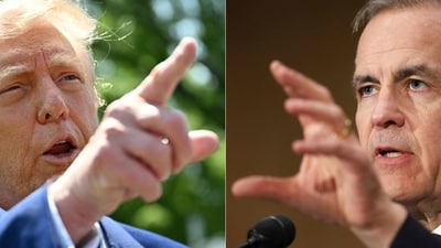US President Donald Trump said that he anticipated a great relationship with Canadian PM Mark Carney (AFP) US President Donald Trump said that he anticipated a great relationship with Canadian PM Mark Carney (AFP)