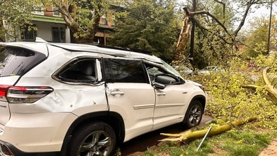 Photos show damage after severe storms wreak havoc in Pittsburgh (@SteelCityCoach/ X) Photos show damage after severe storms wreak havoc in Pittsburgh (@SteelCityCoach/ X)
