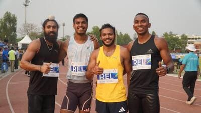 Gurindervir Singh, Animesh Kujur, manikanta Hoblidhar and Amlan Borgohain. (HT Photo) Gurindervir Singh, Animesh Kujur, manikanta Hoblidhar and Amlan Borgohain. (HT Photo)