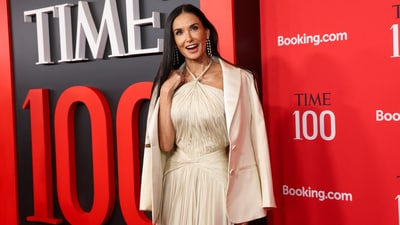 Demi Moore attends the TIME100 gala, celebrating the magazine’s annual list of the 100 Most Influential People in the World, in New York City, U.S., April 24, 2025. REUTERS/Kylie Cooper (REUTERS)