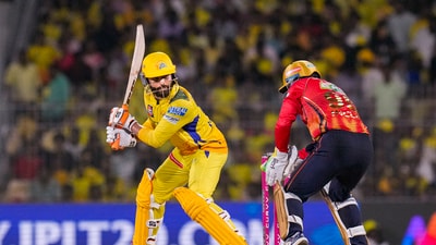 As has usually been the case for them this season, CSK lost three wickets in the powerplay for less than 50 runs (PTI) As has usually been the case for them this season, CSK lost three wickets in the powerplay for less than 50 runs (PTI)