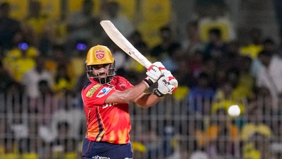 Prabhsimran scored 54 in 36 balls before falling in the 13th over. (PTI) Prabhsimran scored 54 in 36 balls before falling in the 13th over. (PTI)