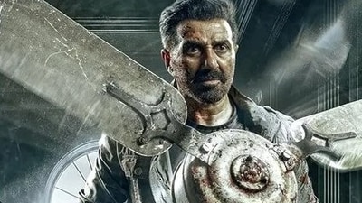 Sunny Deol in a still from Gopichand Malineni's debut Bollywood film Jaat. Sunny Deol in a still from Gopichand Malineni's debut Bollywood film Jaat.