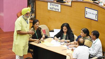 The mayoral polls in MCD. (HT Photo) The mayoral polls in MCD. (HT Photo)