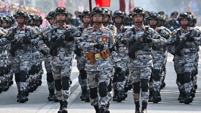 Members of the Vietnamese armed forces march during a parade marking the 50th anniversary of the fall of Saigon and the end of the Vietnam War in Ho Chi Minh City on April 30, 2025. Vietnam held its biggest celebration of the fall of Saigon on its 50th anniversary on April 30, including Chinese troops for the first time after Xi Jinping visited to portray Beijing as a more reliable partner than Washington. (Photo by NHAC NGUYEN / AFP) (AFP) Members of the Vietnamese armed forces march during a parade marking the 50th anniversary of the fall of Saigon and the end of the Vietnam War in Ho Chi Minh City on April 30, 2025. Vietnam held its biggest celebration of the fall of Saigon on its 50th anniversary on April 30, including Chinese troops for the first time after Xi Jinping visited to portray Beijing as a more reliable partner than Washington. (Photo by NHAC NGUYEN / AFP) (AFP)
