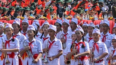 Members of a marching band take part in a parade marking the 50th anniversary of the fall of Saigon and the end of the Vietnam War in Ho Chi Minh City on April 30, 2025. Vietnam held its biggest celebration of the fall of Saigon on its 50th anniversary on April 30, including Chinese troops for the first time after Xi Jinping visited to portray Beijing as a more reliable partner than Washington. (Photo by NHAC NGUYEN / AFP) (AFP) Members of a marching band take part in a parade marking the 50th anniversary of the fall of Saigon and the end of the Vietnam War in Ho Chi Minh City on April 30, 2025. Vietnam held its biggest celebration of the fall of Saigon on its 50th anniversary on April 30, including Chinese troops for the first time after Xi Jinping visited to portray Beijing as a more reliable partner than Washington. (Photo by NHAC NGUYEN / AFP) (AFP)