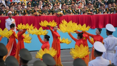 Vietnamese dancers perform during a parade celebrating the 50th anniversary of the end of the Vietnam War in Ho Chi Minh City, Vietnam, Wednesday, April 30, 2025. (AP Photo/Achmad Ibrahim) (AP) Vietnamese dancers perform during a parade celebrating the 50th anniversary of the end of the Vietnam War in Ho Chi Minh City, Vietnam, Wednesday, April 30, 2025. (AP Photo/Achmad Ibrahim) (AP)