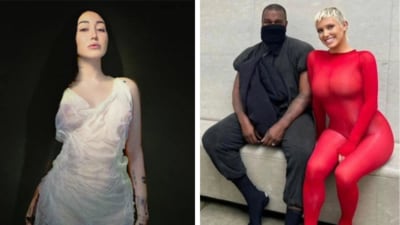 bianca censori see through dress Bianca Censori is wearing Gadir Rajab sheer dress, at GRAMMYs alongside Kanye West. #kanyewest #biancacensori #ye Bianca Censori wears completely see-through