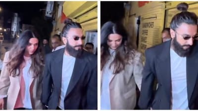Ranveer Singh and Deepika Padukone were spotted out on a dinner date. Ranveer Singh and Deepika Padukone were spotted out on a dinner date.