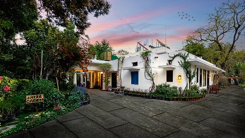 A home-turned-hotel in Delhi now simply called Lutyens Bungalow, built in 1937. A home-turned-hotel in Delhi now simply called Lutyens Bungalow, built in 1937.