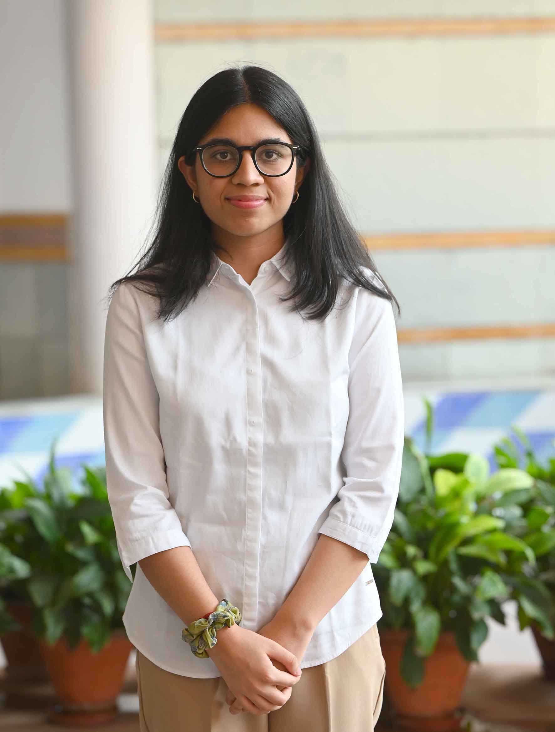 Tarika Bahl, a student of Strawberry Fields High School, topped in humanities. (Keshav Singh/HT) Tarika Bahl, a student of Strawberry Fields High School, topped in humanities. (Keshav Singh/HT)