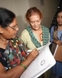 An enumerator staff collects information from residents for a caste-based census in Bihar in 2023. (Santosh Kumar/ HT File Photo)