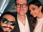 Deepika Padukone and Ranveer Singh met Adam Mosseri at a Mumbai restaurant. Deepika Padukone and Ranveer Singh met Adam Mosseri at a Mumbai restaurant.