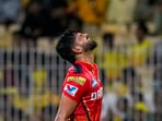Punjab Kings captain Shreyas Iyer reacts as he returns to the pavilion Punjab Kings captain Shreyas Iyer reacts as he returns to the pavilion