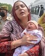 Pakistani citizen Sara Khan mother of two minors being deported to Pakistan. She had asked the Indian government to cancel her deportation because she had delivered a baby 14 days ago at India Pakistan Wagah border post in Amritsar on Wednesday. (Sameer Sehgal/Hindustan Times) Pakistani citizen Sara Khan mother of two minors being deported to Pakistan. She had asked the Indian government to cancel her deportation because she had delivered a baby 14 days ago at India Pakistan Wagah border post in Amritsar on Wednesday. (Sameer Sehgal/Hindustan Times)