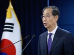 South Korea's acting President Han Duck-soo speaks during a press conference in Seoul, South Korea May 1, 2025. 