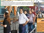 Travellers endured hours-long delays to their scheduled flights.(Photos: Vipin Kumar/ HT( for representational purpose only))
