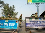 BSF personnel guard at the Integrated Check Post near the Attari-Wagah border, in Amritsar district, Thursday, May 1, 2025. BSF personnel guard at the Integrated Check Post near the Attari-Wagah border, in Amritsar district, Thursday, May 1, 2025.