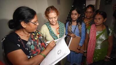 An enumerator staff collects information from residents for a caste-based census in Bihar in 2023. (Santosh Kumar/ HT File Photo) An enumerator staff collects information from residents for a caste-based census in Bihar in 2023. (Santosh Kumar/ HT File Photo)