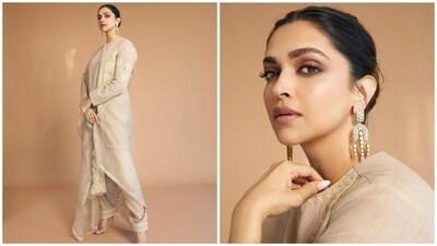 Deepika Padukone shared two photos of her ethnic look. (Instagram/ Deepika Padukone) Deepika Padukone shared two photos of her ethnic look. (Instagram/ Deepika Padukone)