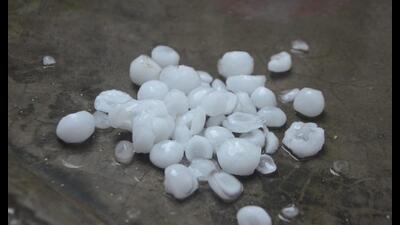 Hailstorm in Gorakhpur on Thursday. (Sourced) Hailstorm in Gorakhpur on Thursday. (Sourced)