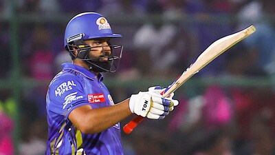 Rohit Sharma's recent run of form continued with a fine performance of 53(36), his third half century of the season and also his third in the last four matches. Clicking into gear at the right time. (PTI) Rohit Sharma's recent run of form continued with a fine performance of 53(36), his third half century of the season and also his third in the last four matches. Clicking into gear at the right time. (PTI)