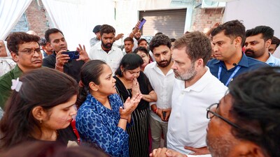 Lok Sabha LoP and Congress MP Rahul Gandhi meets with the family members of Shubham Dwivedi, who lost his life in the Pahalgam terror attack, in Kanpur on Wednesday. (X/AICC) Lok Sabha LoP and Congress MP Rahul Gandhi meets with the family members of Shubham Dwivedi, who lost his life in the Pahalgam terror attack, in Kanpur on Wednesday. (X/AICC)
