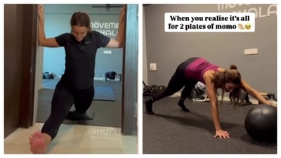Triptii Dimri's intense workout routine post-momo meals includes 4 intense exercises. (PC: Instagram/@tripti_dimri) Triptii Dimri's intense workout routine post-momo meals includes 4 intense exercises. (PC: Instagram/@tripti_dimri)